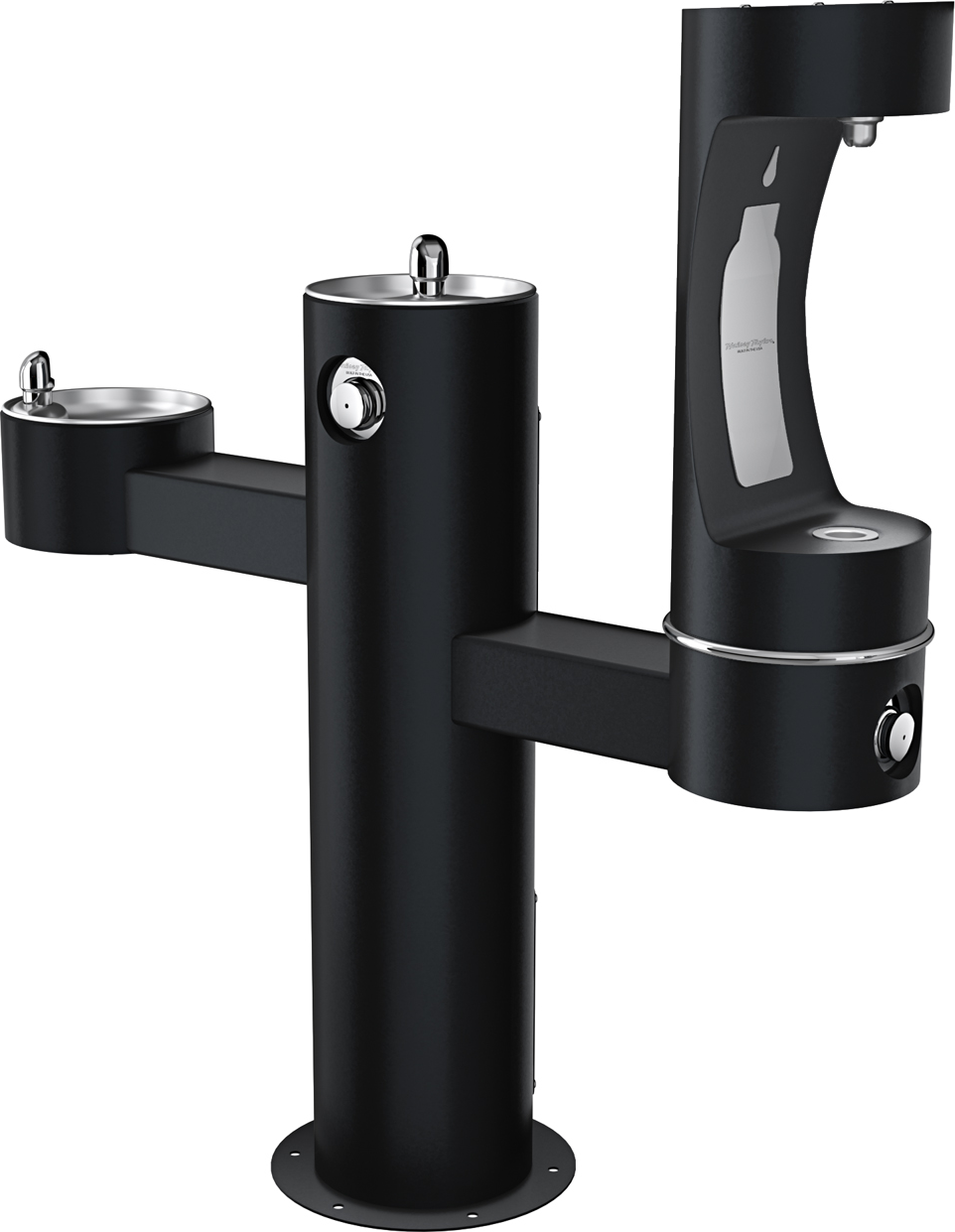 Halsey Taylor 4430BF1L | Freestanding Tri-level Bottle Filling Station | Filterless, Non-refrigerated