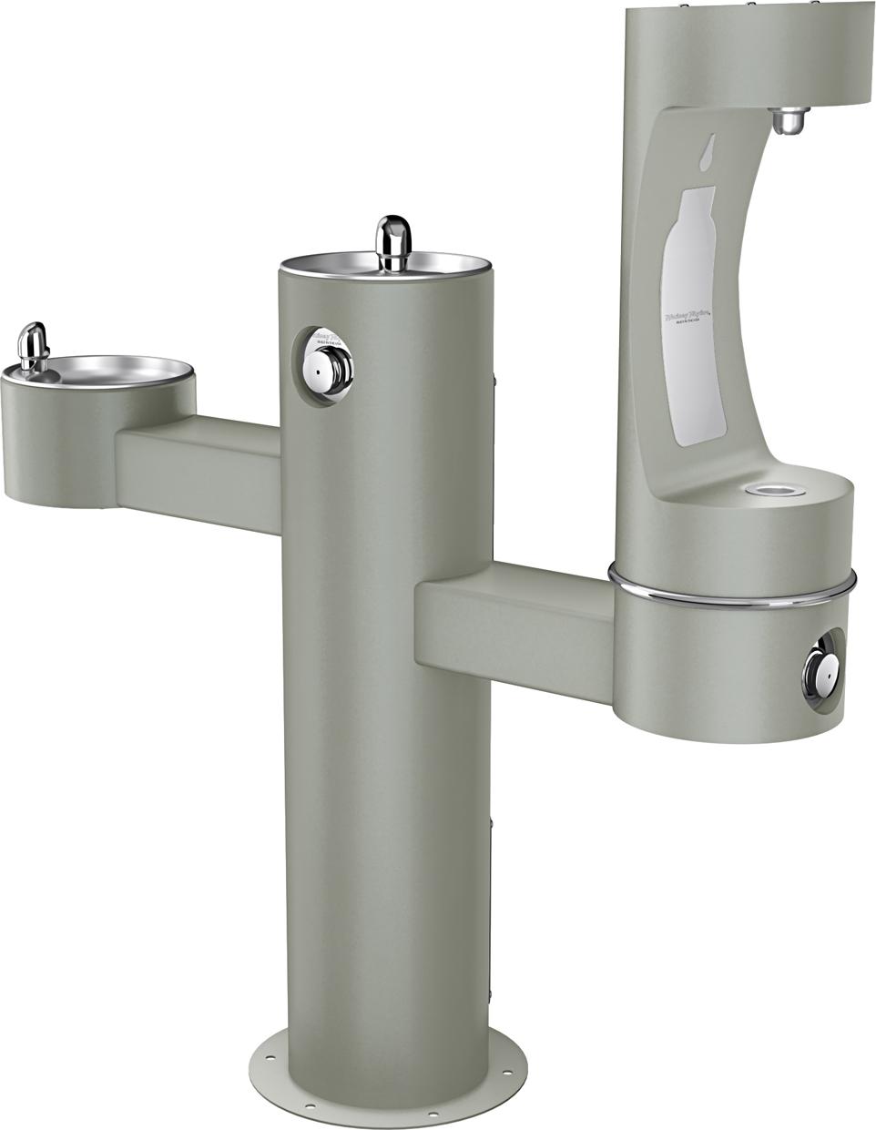 Halsey Taylor 4430BF1LFRK | Freestanding Tri-level Bottle Filling Station | Filterless, Non-refrigerated