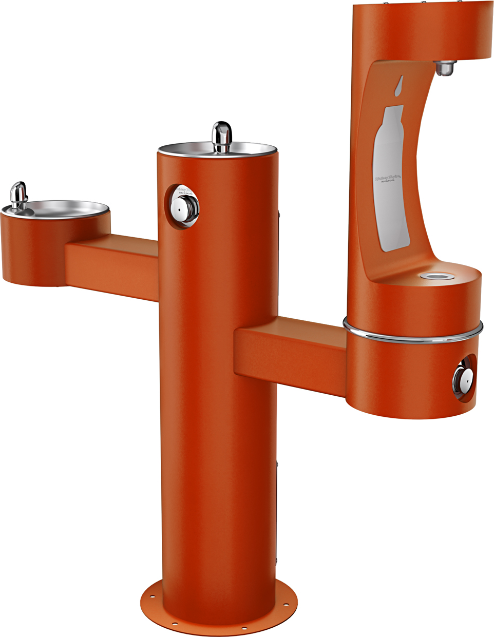 Halsey Taylor 4430BF1L | Freestanding Tri-level Bottle Filling Station | Filterless, Non-refrigerated