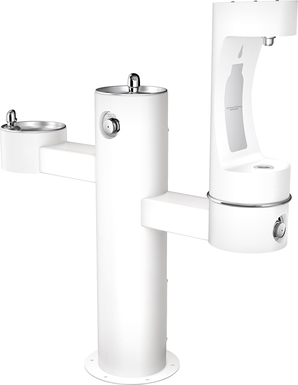 Halsey Taylor 4430BF1L | Freestanding Tri-level Bottle Filling Station | Filterless, Non-refrigerated