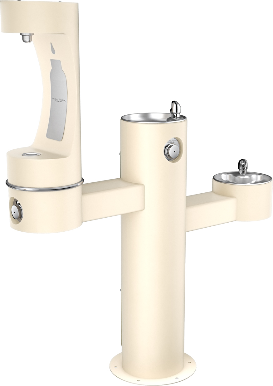 Halsey Taylor 4430BF1M | Freestanding Tri-level Bottle Filling Station | Filterless, Non-refrigerated