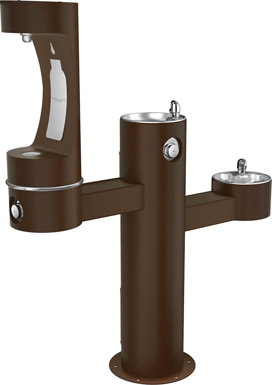 Halsey Taylor 4430BF1M | Freestanding Tri-level Bottle Filling Station | Filterless, Non-refrigerated