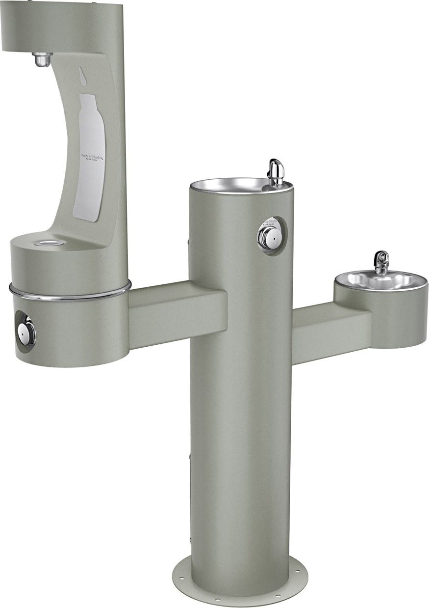 Halsey Taylor 4430BF1M | Freestanding Tri-level Bottle Filling Station | Filterless, Non-refrigerated