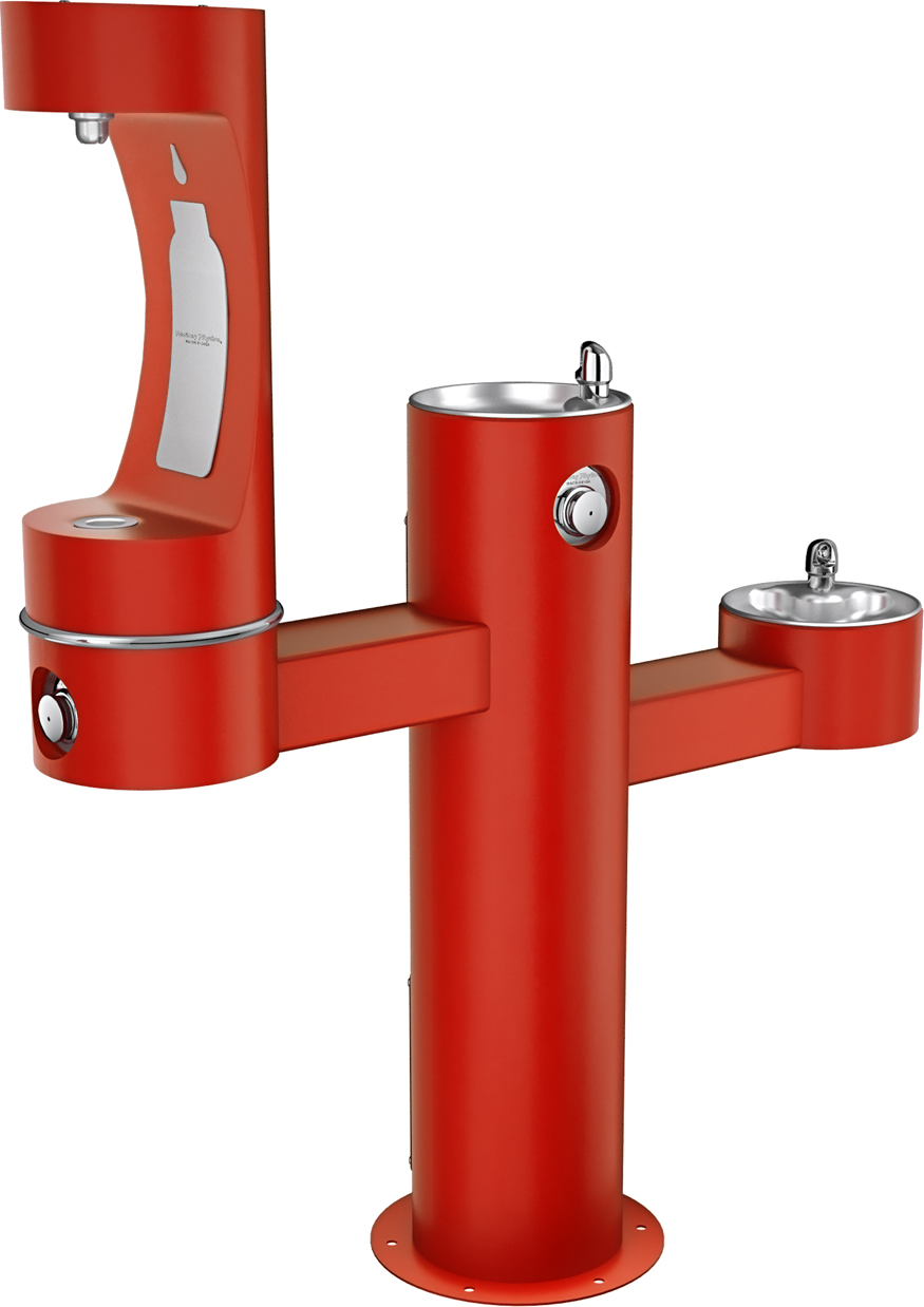 Halsey Taylor 4430BF1M | Freestanding Tri-level Bottle Filling Station | Filterless, Non-refrigerated