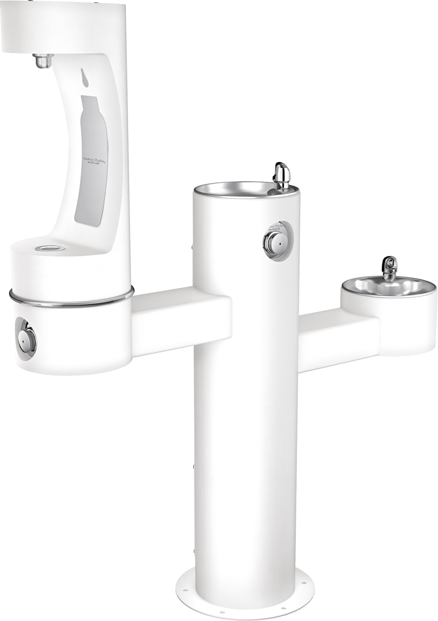 Halsey Taylor 4430BF1M | Freestanding Tri-level Bottle Filling Station | Filterless, Non-refrigerated