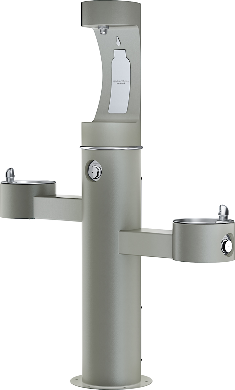 Halsey Taylor 4430BF1U | Freestanding Tri-level Bottle Filling Station | Filterless, Non-refrigerated