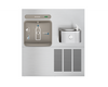 Elkay EZWS-ERFP8-RF | In-wall Retrofit Bottle Filling Station | Filterless, Refrigerated, For use with Soft-sides fountains, Stainless Steel - BottleFillingStations.com