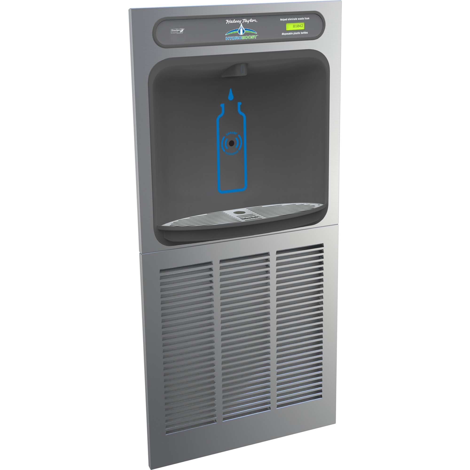 Halsey Taylor HTHBGRN8-NF | In-wall Bottle Filler | Filterless, High-efficiency chiller, Hands-free (comes with Mounting Frame)
