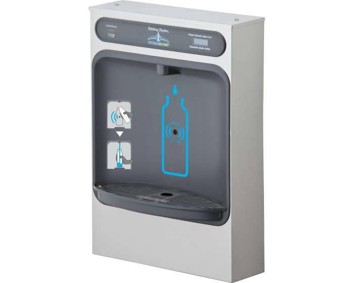 Halsey Taylor HTHBSM-WF | Surface Mount Bottle Filler | Filtered, Non-refrigerated, Fully-automatic - BottleFillingStations.com