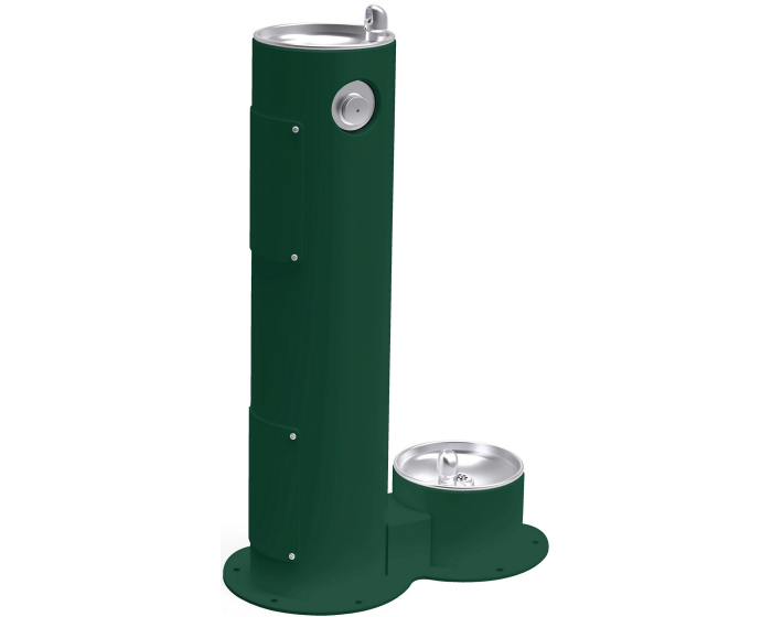 Elkay LK4400DBFRK | Freestanding Drinking Fountain | Filterless, Non-refrigerated, Freeze-resistant, Includes a Dog-bowl / Pet fountain