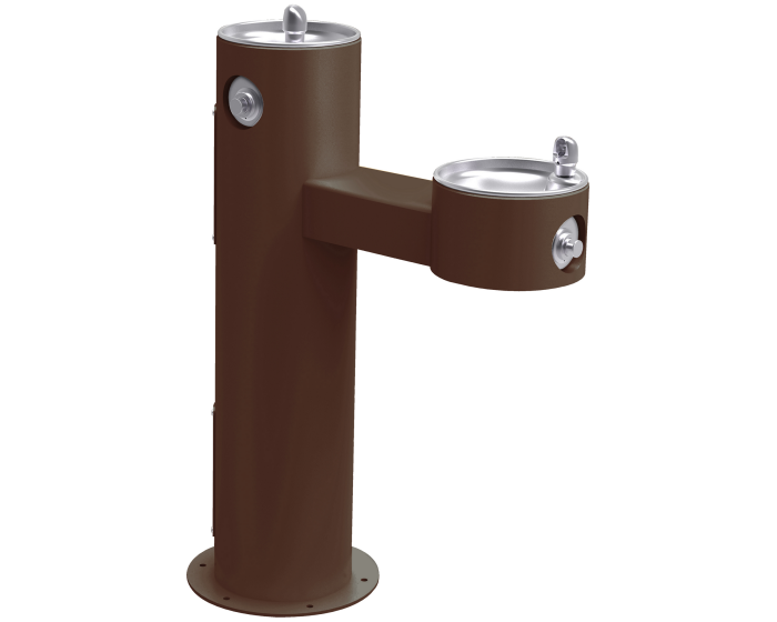 Elkay LK4420FRK | Outdoor Freestanding Bi-Level Drinking Fountain | Filterless, Non-Refrigerated, Freeze Resistant