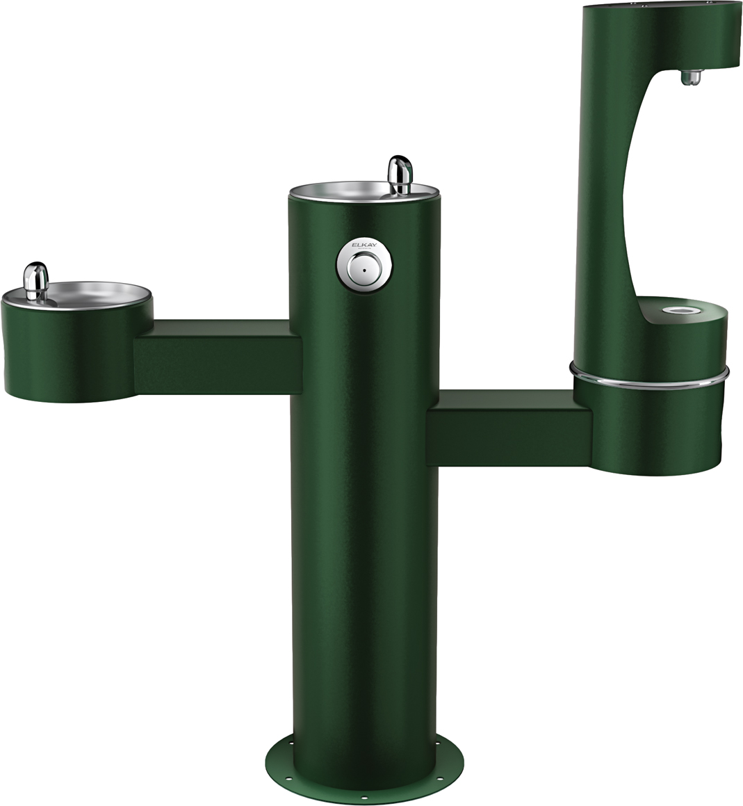 Elkay LK4430BF1LFRK | Freestanding Tri-level Bottle Filling Station | Filterless, Non-refrigerated