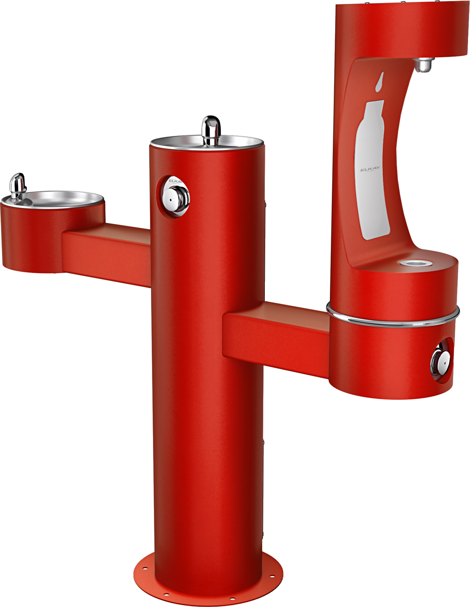 Elkay LK4430BF1LFRK | Freestanding Tri-level Bottle Filling Station | Filterless, Non-refrigerated