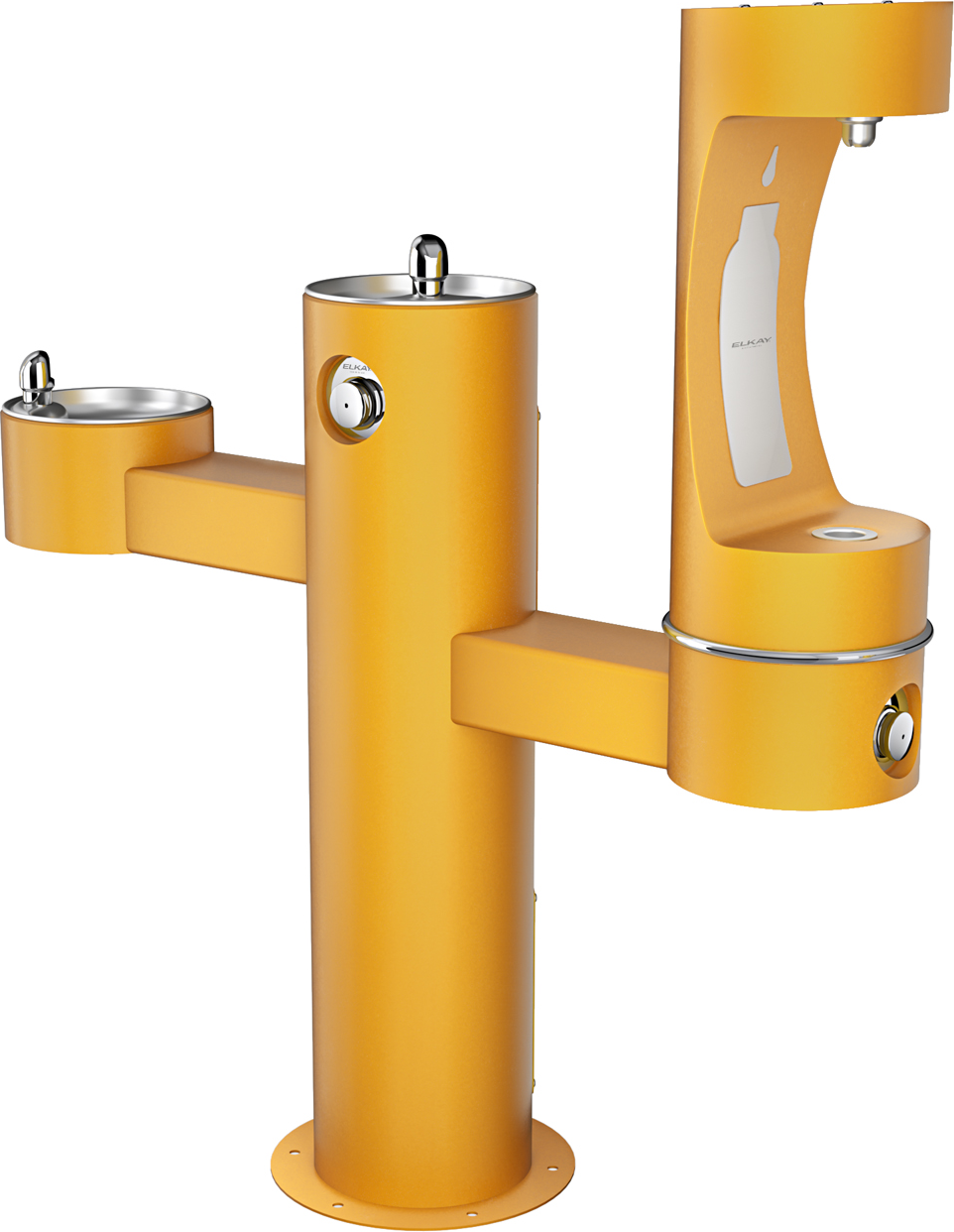 Elkay LK4430BF1LFRK | Freestanding Tri-level Bottle Filling Station | Filterless, Non-refrigerated