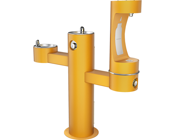 Elkay LK4430BF1L | Freestanding Tri-level Bottle Filling Station | Filterless, Non-refrigerated  - BottleFillingStations.com