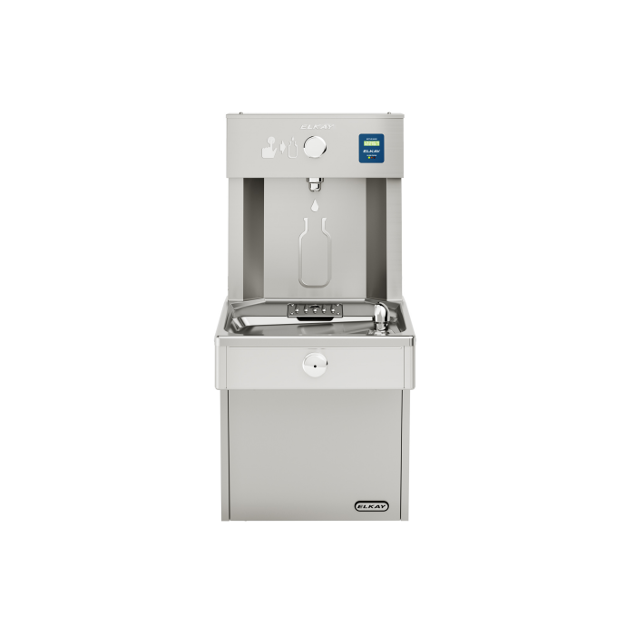 Elkay LVRC8WSK | Wall-mount Bottle Filling Station | Filtered, Refrigerated, VRC-style fountain, Fully Vandal-resistant - BottleFillingStations.com