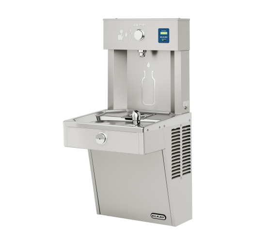 Elkay LVRC8WSK | Wall-mount Bottle Filling Station | Filtered, Refrigerated, VRC-style fountain, Fully Vandal-resistant - BottleFillingStations.com