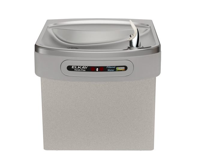 Elkay LZO8L | Wall-mount EZ-style Drinking Fountain | Filtered, Refrigerated, Hands-free, Granite Gray - BottleFillingStations.com