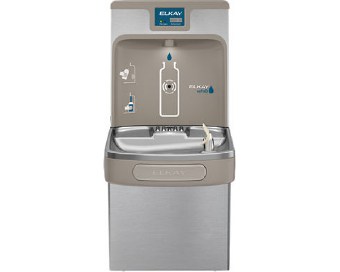 Elkay LZS8WSSP | Wall-mount Enhanced EZH2o Bottle Filling Station | Filtered, Refrigerated, EZ-style fountain, Stainless Steel - BottleFillingStations.com