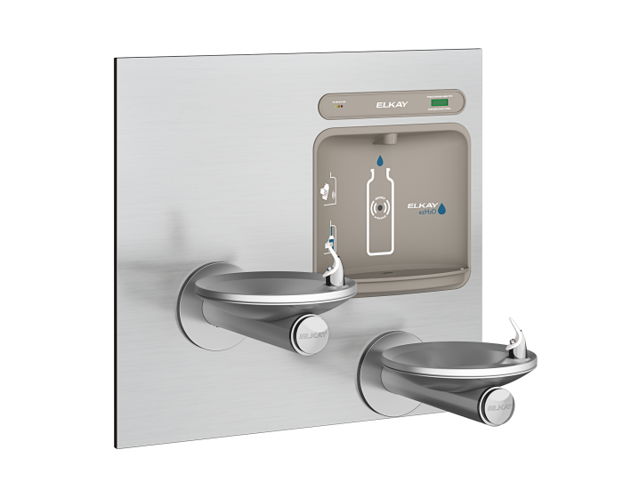 Elkay LZWS-EDFPBM117K | In-wall Bi-level Bottle Filling Station | Filtered, Non-Refrigerated, SwirlFlo fountain - BottleFillingStations.com