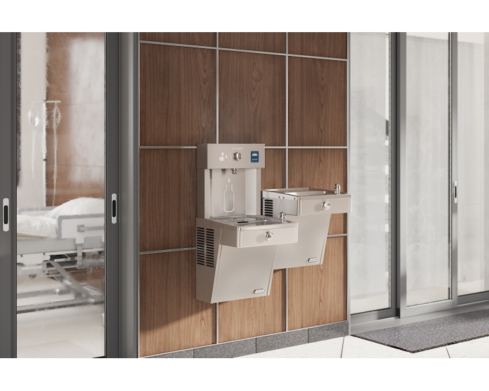 Elkay VRCTLR8WSK | Wall-mount Bi-Level Reverse Bottle Filling Station | Filterless, Refrigerated, VRC-style Fountains, Fully Vandal-resistant, Stainless Steel