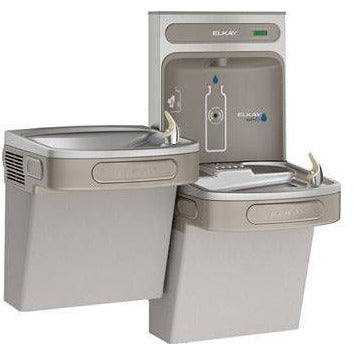 Elkay EZSTLDDWSLK | Bi-Level Wall-mounted Bottle Filling Station  | Filterless, Non-refrigerated, Granite Gray - BottleFillingStations.com