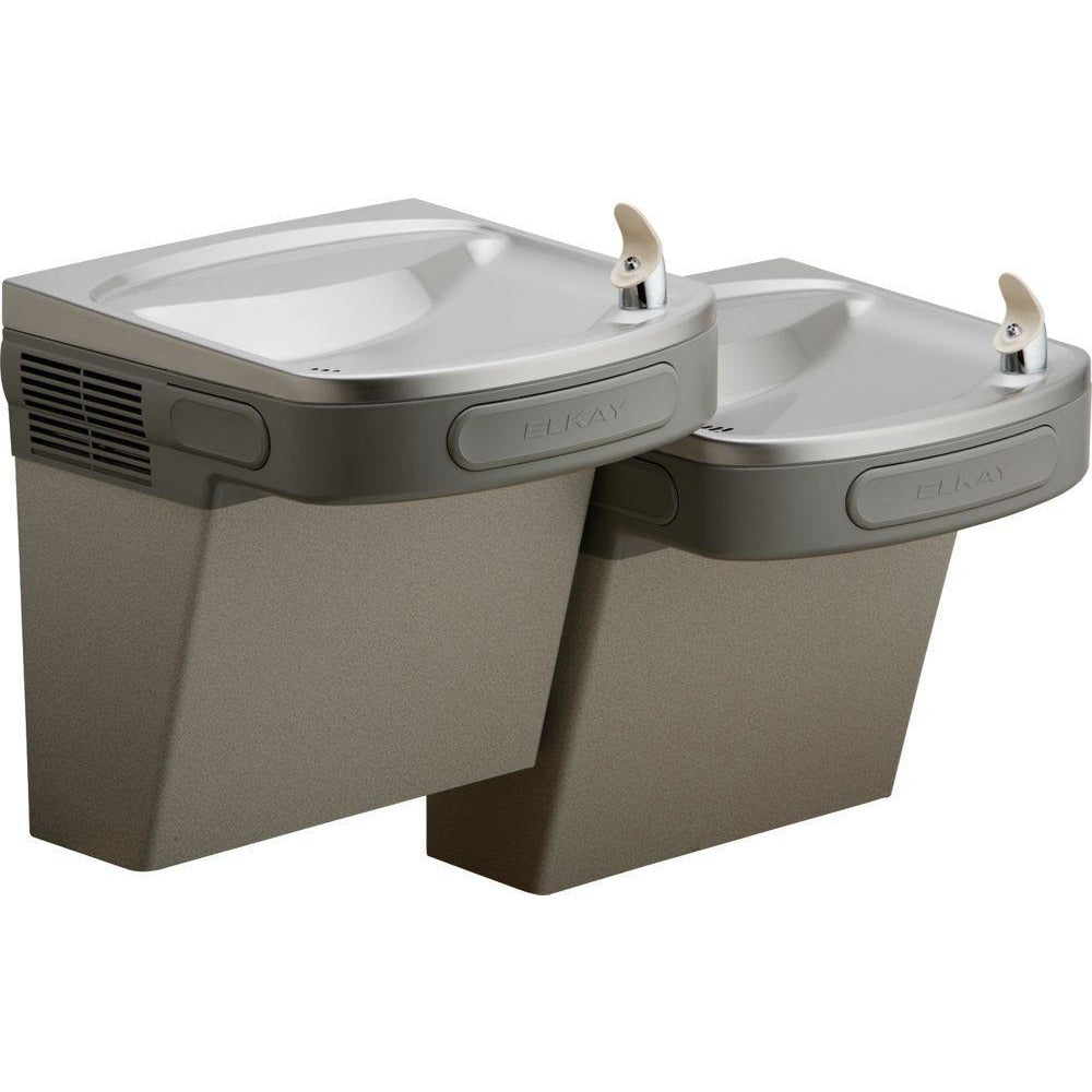 Elkay LZSTLG8LC | Wall-mount Bi-Level Versatile EZ-style Drinking Fountain | Filtered, High-efficiency chiller, Stainless Steel - BottleFillingStations.com