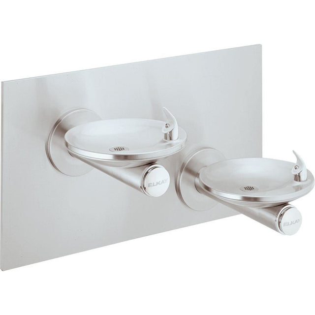 Elkay EDFPB117C | Bi-Level In-Wall SwirlFlo Drinking Fountain | Filterless, Non-refrigerated, Stainless Steel - BottleFillingStations.com