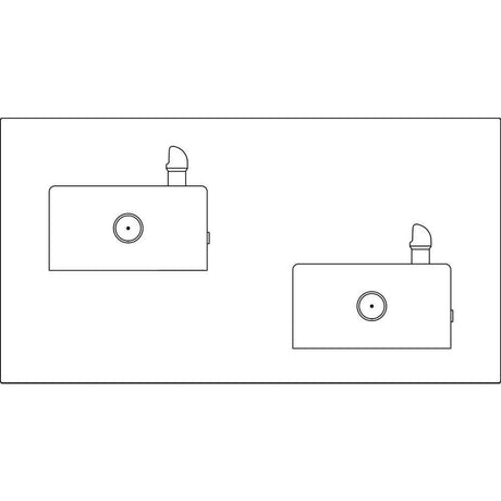 Elkay EHWM217C | In-wall Bi-Level Soft-sides Drinking Fountain | Filterless, Non-refrigerated, Fully Vandal-resistant, Stainless Steel - BottleFillingStations.com