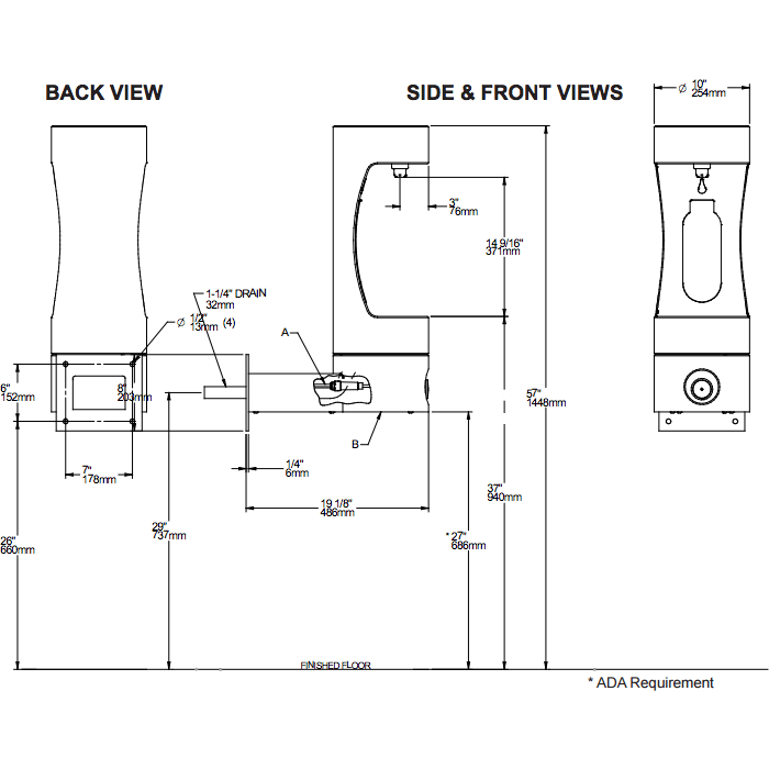 Elkay LK4405BF | Wall-mount Bottle Filler | Filterless, Non-refrigerated - BottleFillingStations.com