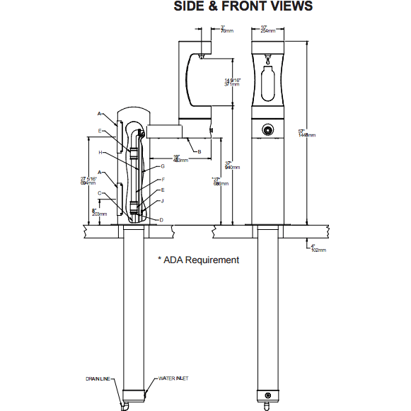 Elkay LK4410BFFRK | Freestanding Bottle Filler | Filterless, Non-refrigerated, Freeze-resistant - BottleFillingStations.com