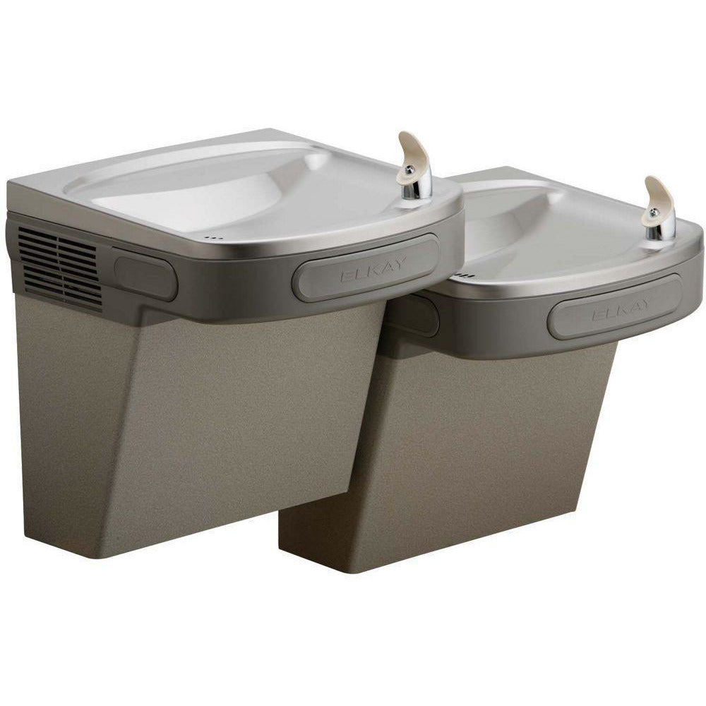 Elkay EZSTLDDLC | Wall-mount Versatile Bi-level EZ-style Drinking Fountain | Filterless, Non-refrigerated, Granite Gray - BottleFillingStations.com