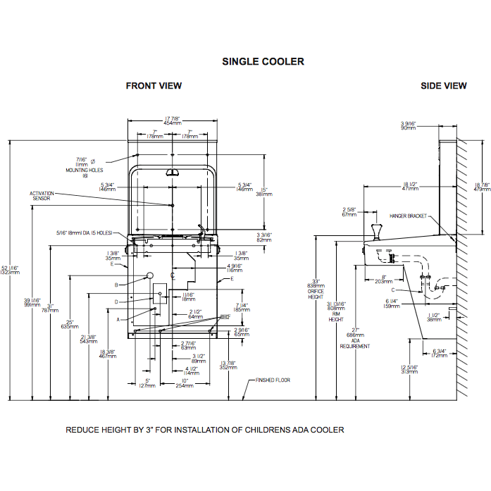 Halsey Taylor HTHB-HAC-RF | Retrofit Bottle Filler Kit | Filtered, Stainless Steel, For use with HAC-style fountains  - BottleFillingStations.com