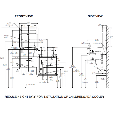 Halsey Taylor HTHB-HAC8BLPV-WF | Wall-mounted Bi-Level Bottle Filling Station | Filtered, Refrigerated, HAC-style fountains, Platinum Vinyl color finish - BottleFillingStations.com