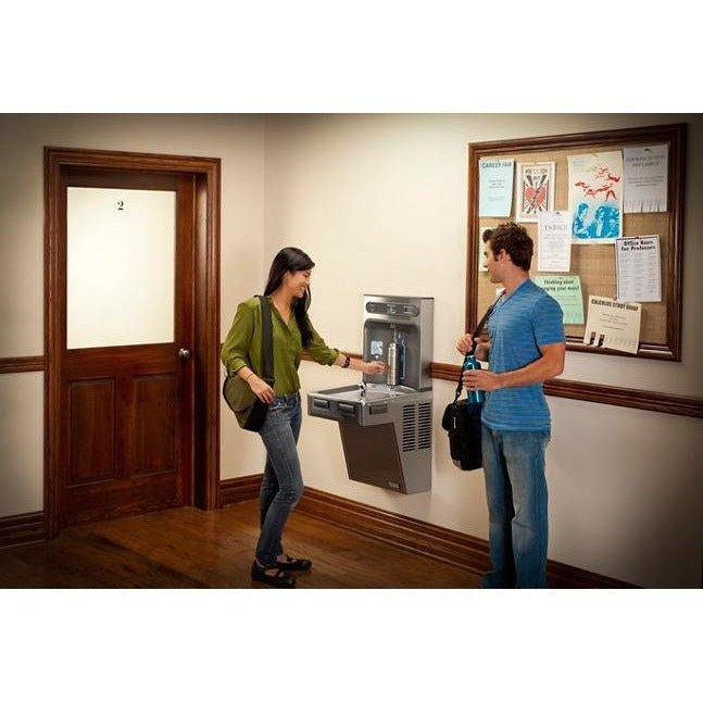 Halsey Taylor HTHB-HAC8SS-NF | Wall-mounted Bottle Filling Station | Filterless, Refrigerated, HAC-style drinking fountain, Stainless Steel color finish - BottleFillingStations.com