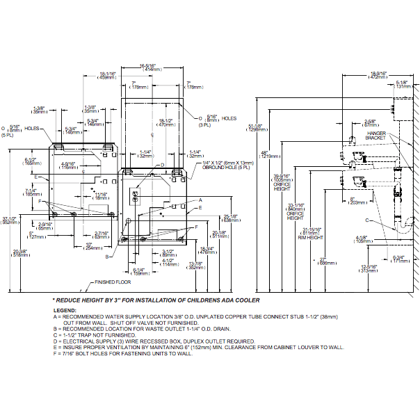 Halsey Taylor HTHBHVR8BL | Wall-mounted Bi-level Bottle Filling Station | Filtered, Refrigerated, Vandal-resistant, Stainless Steel color finish - BottleFillingStations.com