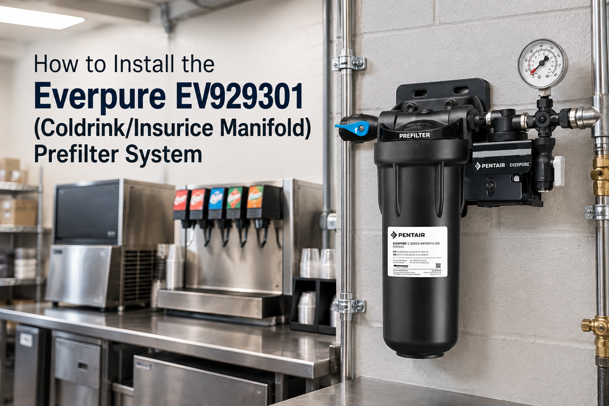 Everpure EV929301 (Coldrink/Insurice Manifold) Prefilter System Installation
