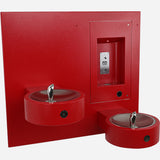 Murdock M-OBR4-GRD Series Recessed Outdoor Bottle Filler with Bi-Level Drinking Fountains