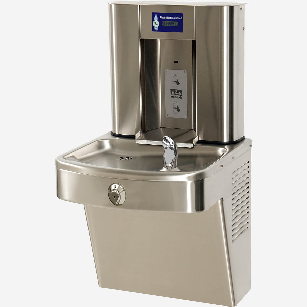 Murdock A171-UG-VR-D1-BFS | Wall-Mounted Heavy Duty Bottle Filler with Pushbutton