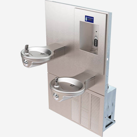 Murdock A132.8-VR-BF Series Bi-Level Oval Bowl Fountain with Recessed Bottle Filler
