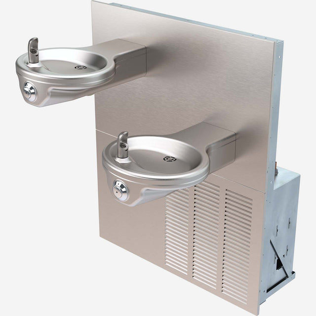 Murdock A132.8-VR Series Oval Bowl Wall-Mount Bi-Level Drinking Fountain with Vandal-Resistant Features