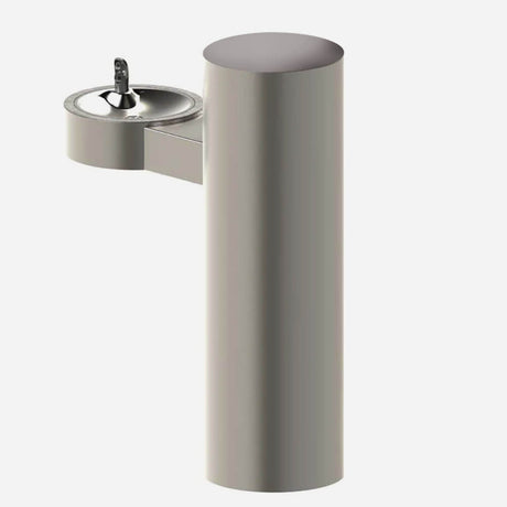 Murdock GRJ85 | Pedestal Mount Round Steel Drinking Fountain with Optional Pet Fountain