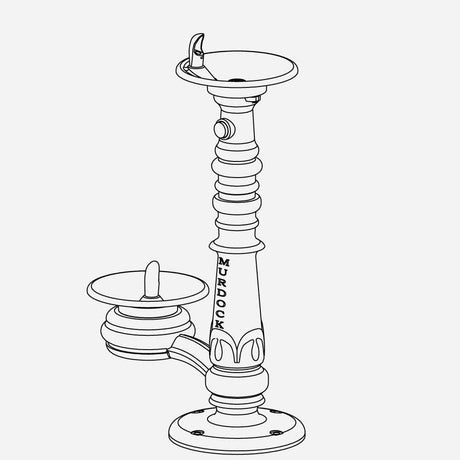 Murdock M-C76C Series Victorian-Style Bowl on Pedestal Drinking Fountain with Cast Brass Bowl