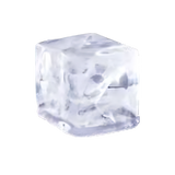 Cubelet ice close up