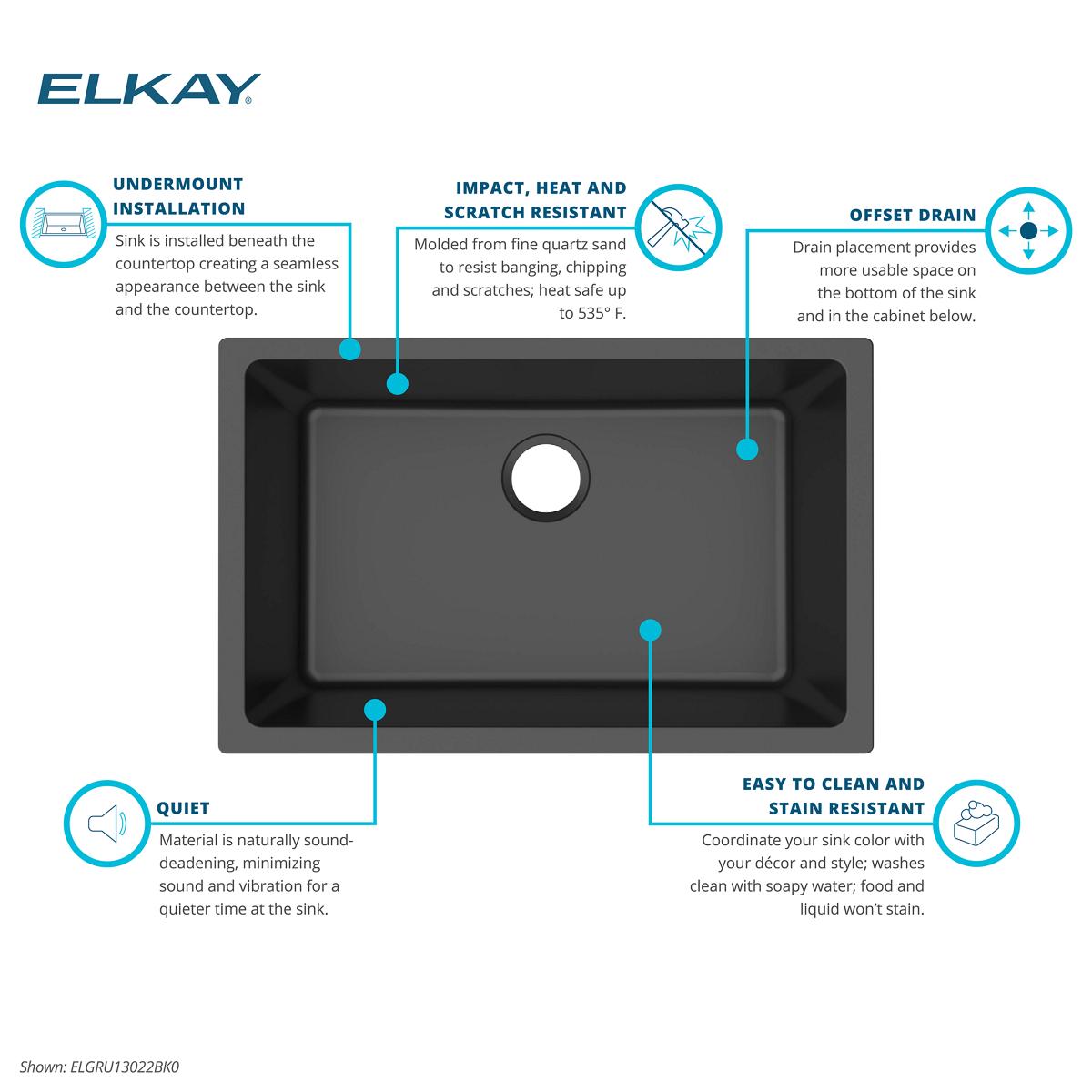 Elkay ELGRU13022BK0