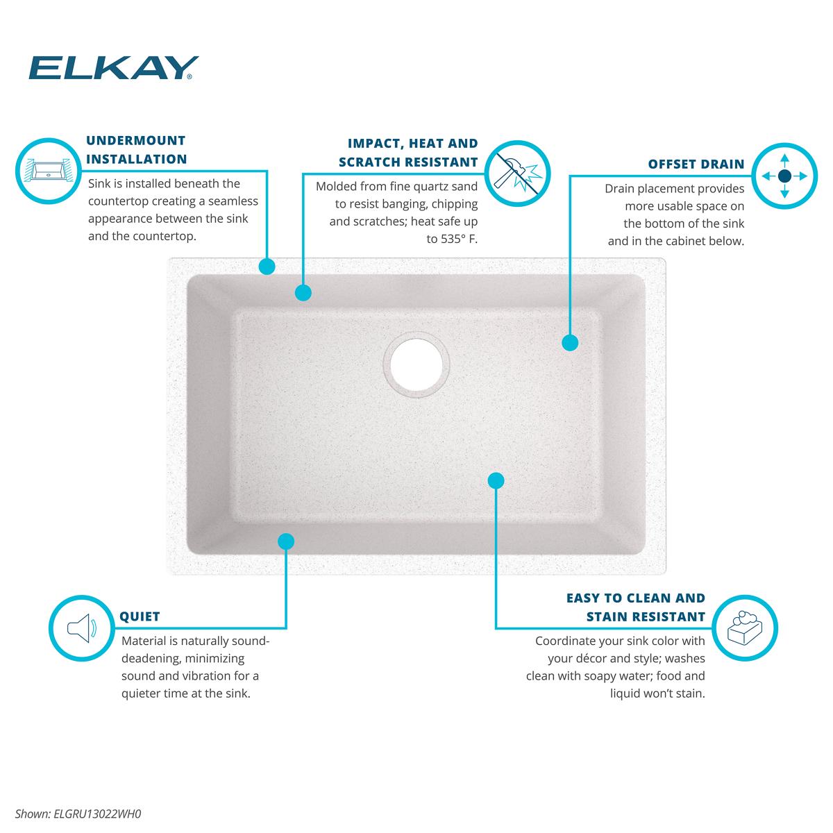 Elkay ELGRU13022WH0