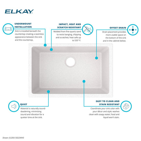 Elkay ELGRU13022WH0