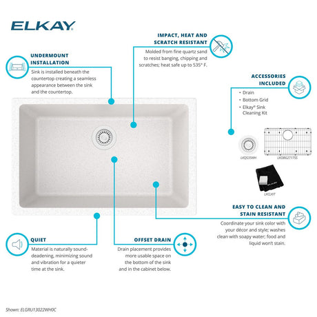 Elkay ELGRU13022WH0C