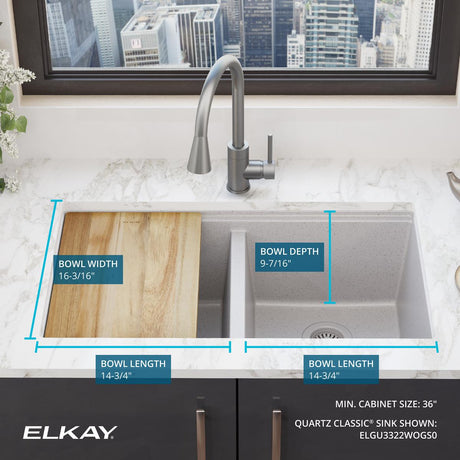 Elkay ELGU3322WOGS0