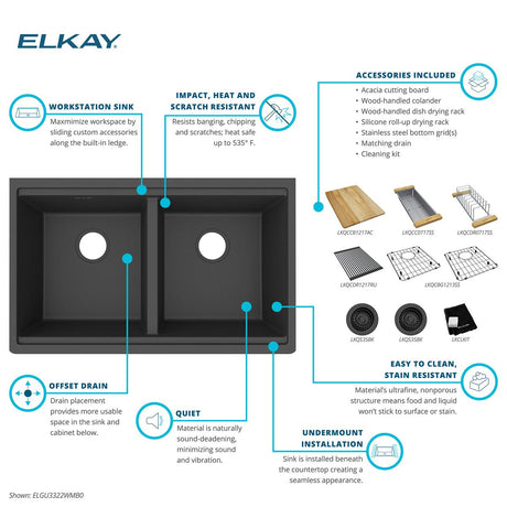 Elkay ELGU3322WMB0